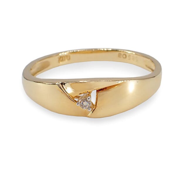  Gullring i 14kt med diamanter 0.02 ct W-Si - BUR546750